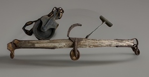 lot 10 image: Collectible Barn Antiques - Including Single Tree OxenHorse Yolk, Pulley, &amp Hay Hook