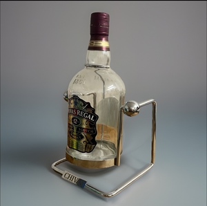 lot 11 image: Collectible 12 YR Chivas Regal Scotch Whiskey 4.5L Empty Bottle With Cradle
