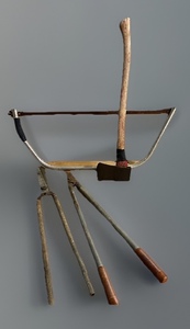 lot 53 image: Selection of Four (5) Brush Clearing Tools  Machete Included In Pics