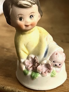 lot 82 image: Rare Hand-Made Vintage Small Baby Boy Figurine WBrown Hair