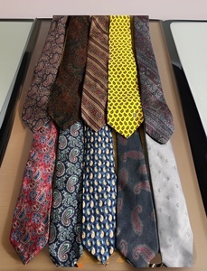 lot 91 image: Ten (10) Paisley Ties - Including Adolfo, Lands End, Oscar de la Renta, Remington, &amp Chaps