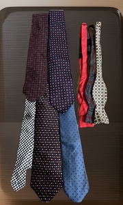 lot 93 image: Five (5) Neck Ties &amp Three (3) Bow Ties - Including LDM, Villa Bugatti, Kenneth Cole &amp Michelsons of London&nbsp