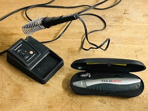 lot 105 image: Cold Heat Cordless Soldering Pen Tool In Case &amp Radio Shack No. 64-2184 Soldering Iron Station 20140 Watt, 120 VAC