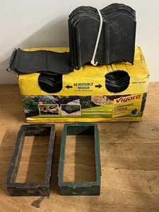 lot 121 image: One Full Case of Vigoro Reversible Design Landscape Edging &amp Two (2) Quikrete Walk Maker Forms for Pouring and Making Your Own Brick Type Sidewalk Stones&nbsp