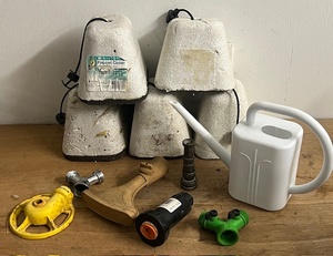 lot 123 image: Five (5) Faucet Covers for the Upcoming Winter, and Watering Tools to Help Your Lawn Look Good Until Then