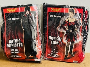 lot 173 image: Two (2) Adult Halloween Costumes - Gothic Minister &amp Midnight Fairy