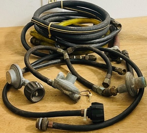 lot 328 image: Lot of Propane Gas Lines & Regulators