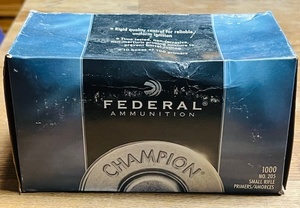 lot 229 image: Federal Ammunition 1000 Count Box of No. 205 Small Rifle Primers