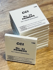 lot 278 image: 1000 CCI No. 34 Primers for 7.62 Ammunition