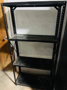 lot 245 image: Four Tier Metal Storage Shelf&nbsp