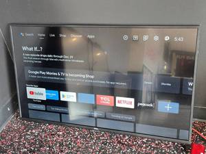 lot 77 image: TCL 43 Class 4-Series 4K UHD HDR LED Smart Android TV, Model 43S434