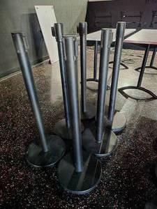 lot 147 image: Lot of 6 Crowd ControlLine Stanchions