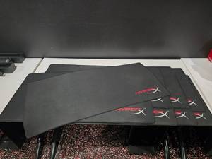 lot 27 image: Lot of 8 HyperX HX-MPFS-XL  Pro Gaming Mouse Pads