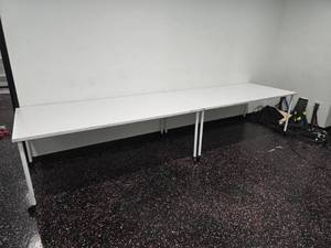 lot 189 image: Lot of 2 Knoll Rolling Tables.  Tables Measure 72 x 36 x 29 (Bid is times the quantity of 2)