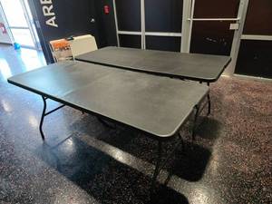 lot 231 image: Lot of 2 Black Cosco 6 Folding Tables (Bid is times the quantity of 2)