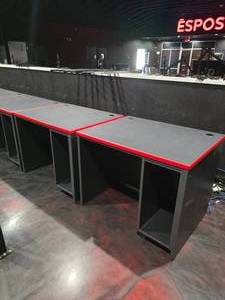 lot 204 image: Lot of 2 Gaming Computer Desks.  Each Desk Measures 39 x 30 x 30 (Bid is times the quantity of 2)