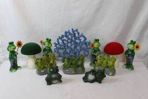 lot 45 image: Frog figures and more see pictures