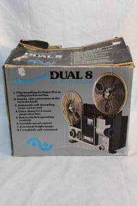 lot 206 image: vintage Dual 8 movie film projector, which can play both Super 8mm and Regular 8mm films.