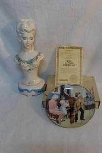 lot 211 image: VINTAGE CERAMIC VICTORIAN lady and the family portrait by Mike hagel with paper of authenticity