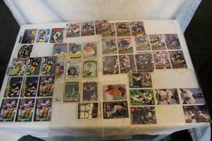 lot 112 image: This one is a mixed lot of football and baseball cards some are signed see all pictures