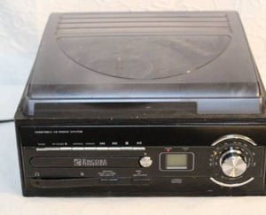 lot 4 image: ENCORE TECHNOLOGY 9282MO - CD Player Turntable W CD  Stereo Radio dont have speakers to test but powered on and  at time of posting
