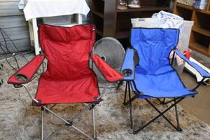 lot 23 image: 2 camping chairs with caring bags