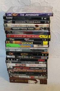 lot 183 image: Lot of DVDs movies like Harry Potter, Blade,the cook out,the Jeffersons,and many more see pictures