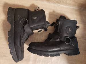 lot 95 image: RALPH LAUREN POLO BOOTS SIZE 7.5 D BLACK