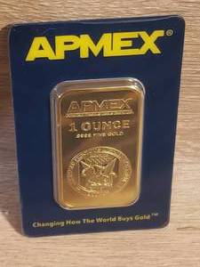 lot 8A image: APMEX 1 OUNCE IN TAMPER PROOF CASE.