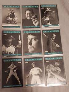 lot 69 image: 9 Random Score DREAM TEAM BASEBALL CARDS
