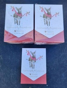 lot 41 image: Wrendale Designs Greeting Card - All Wrapped Up - Donkey - 13 packs of 8