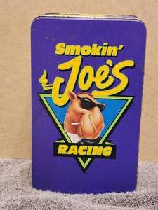 lot 131 image: Nascar collectible Smokin Joes Racing metal tin with matches