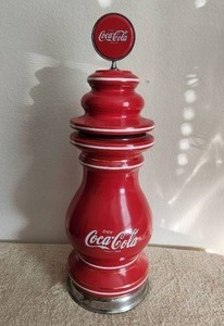 lot 1 image: Porcelain Coca Cola tower soda fountain - High Dollar$ - Rare to find -  28 inches tall