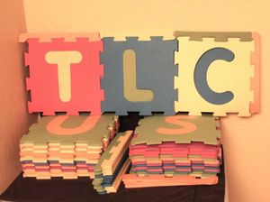 lot 53 image: Alphabet Foam Letters, perfect for use in a toddlers room or play room