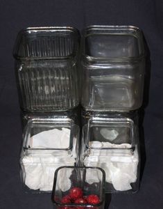 lot 93 image: Square Glass Containers