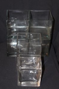 lot 94 image: Square Glass Containers