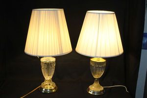 lot 124 image: Two Lamps, One is 24% Lead Crystal