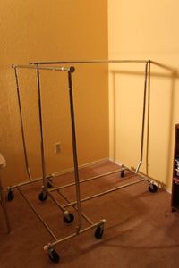 lot 152 image: Two Adjustable and Collapsable Clothing Racks
