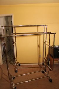 lot 153 image: Two Adjustable and Collapsable Clothing Racks