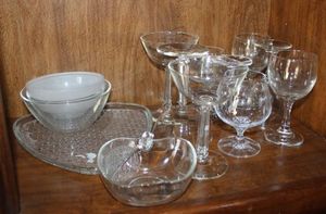 lot 159 image: Variety of Stemware and Snack Dishes