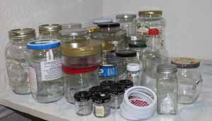 lot 172 image: Quantity of glass Storage Jars, Variety of sizes