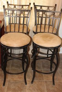 lot 183 image: Four Swivel Bar Stools