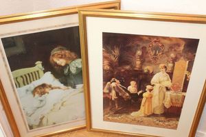 lot 222 image: Two Art Prints in Matching Frames