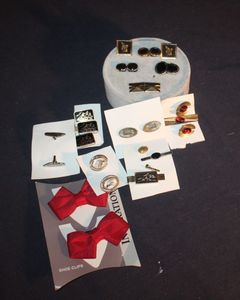 lot 244 image: Mens Tie Clips and Cuff Links