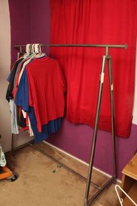 lot 257 image: A Frame Stationary Clothing Rack (Clothes not included)
