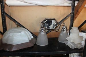 lot 277 image: Two Light Fixtures and Extra Pair of Sconces