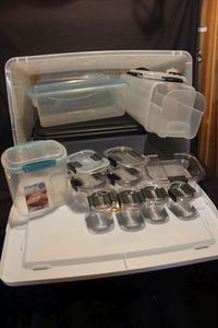 lot 348 image: Tote Full of Storage Containers