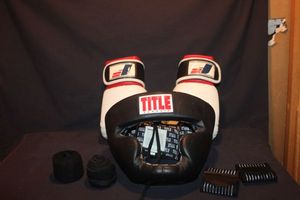 lot 365 image: 14OZ Boxing Gloves,Hand Wraps, and Head Gear