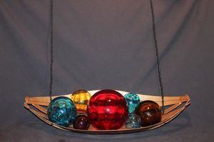 lot 369 image: Home Decor of Glass orbs