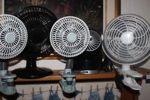 lot 508 image: Several Fans, Some Battery Powered
